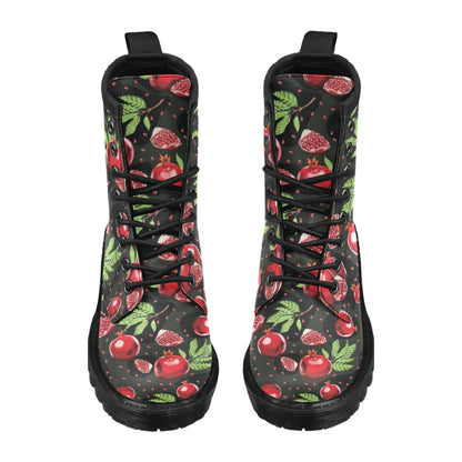 Pomegranate Pattern Print Design PG06 Women's Boots