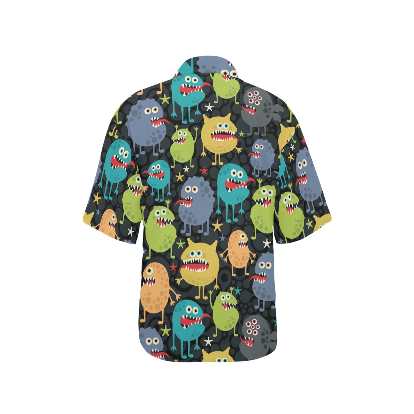 Monster Pattern Print Design 01 Women's Hawaiian Shirt