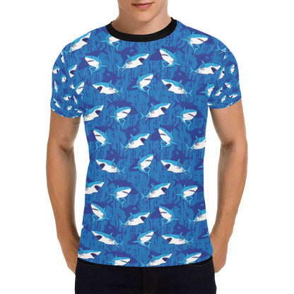 Shark Print Design LKS308 Men's All Over Print T-shirt