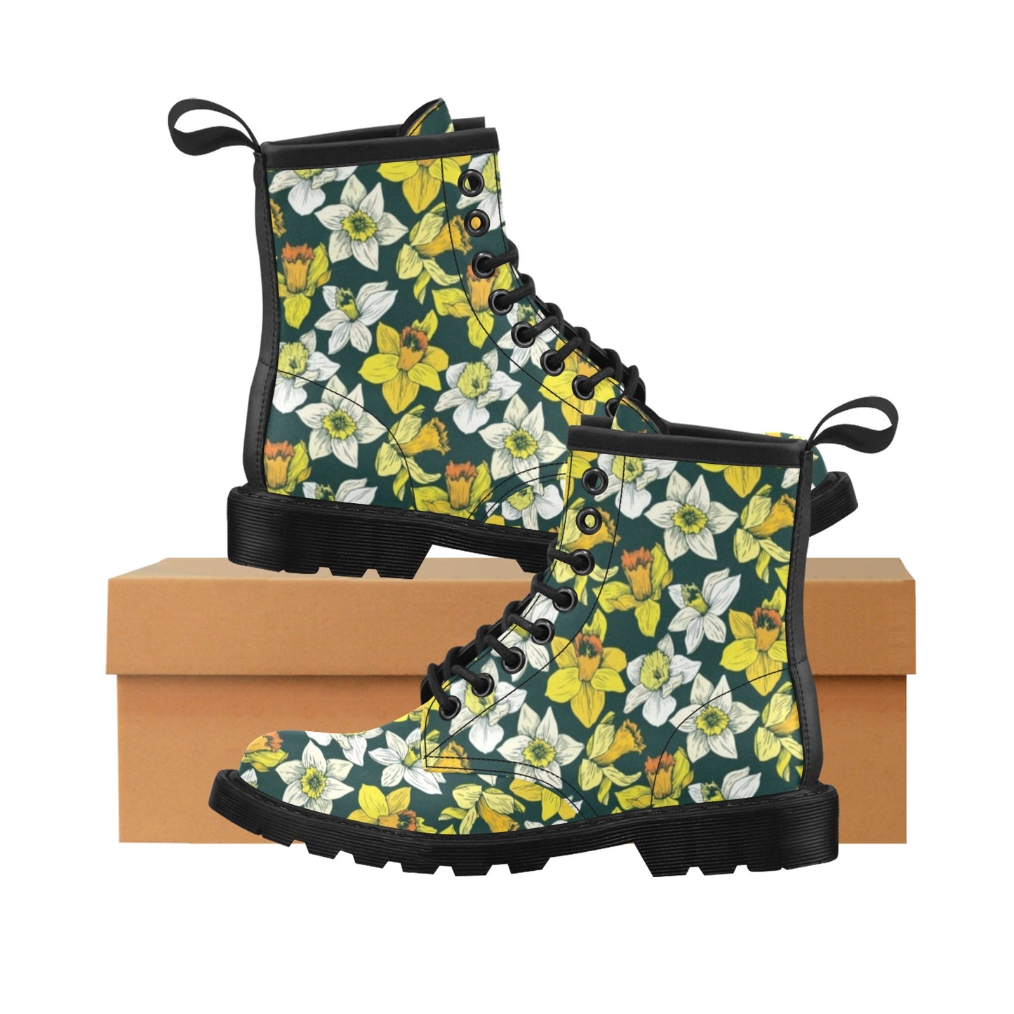 Daffodils Pattern Print Design DF02 Women's Boots