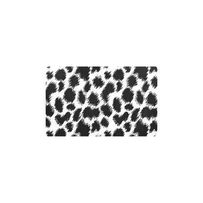 Cheetah Black Print Pattern Kitchen Mat