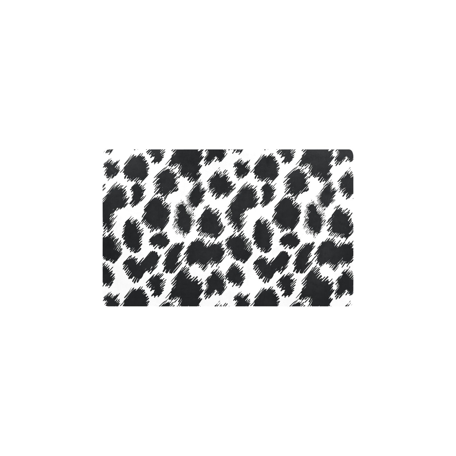 Cheetah Black Print Pattern Kitchen Mat
