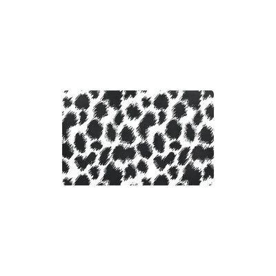 Cheetah Black Print Pattern Kitchen Mat