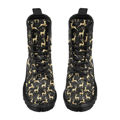 Deer Gold Pattern Women's Boots