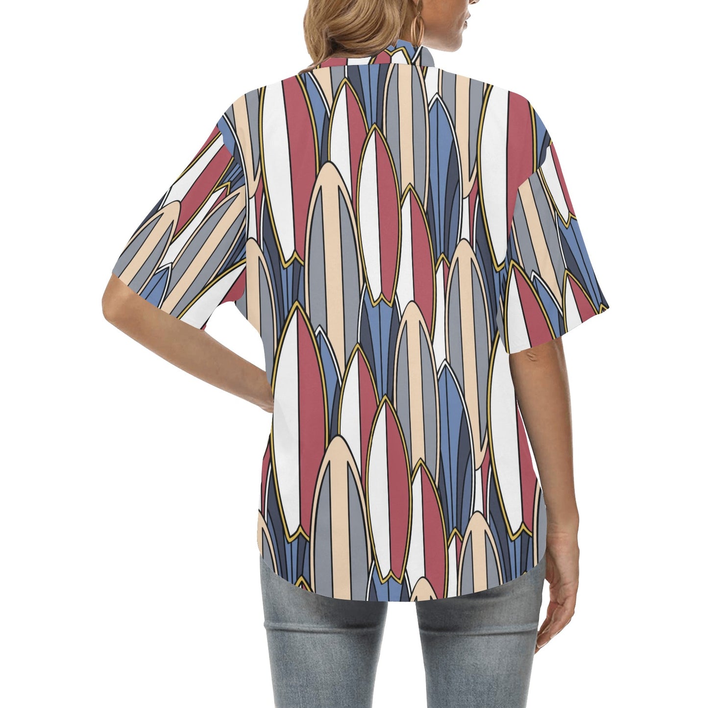 Surf board Pattern Women's Hawaiian Shirt