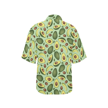 Avocado Pattern Print Design AC01 Women's Hawaiian Shirt