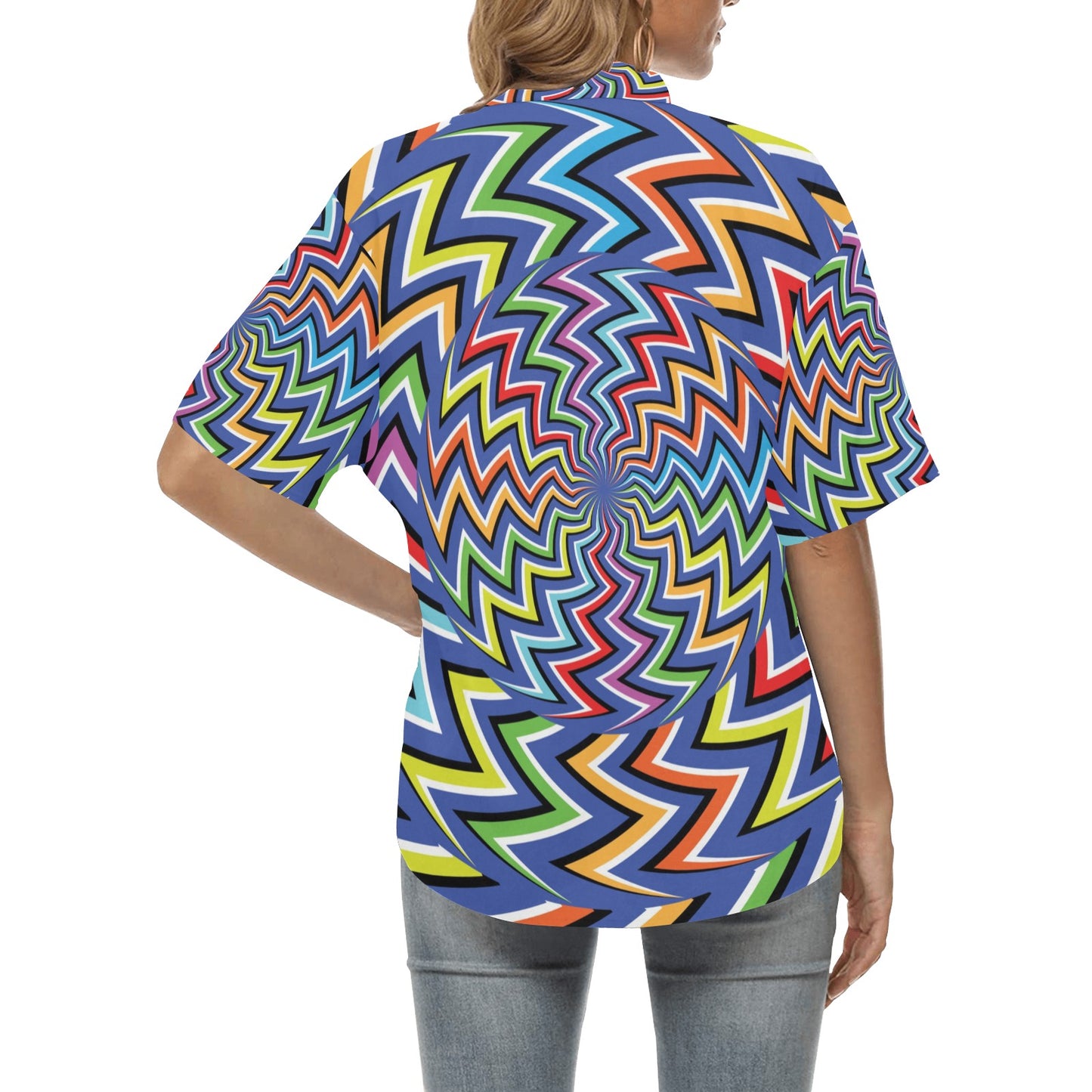 Optical illusion Pattern Print Design A02 Women's Hawaiian Shirt