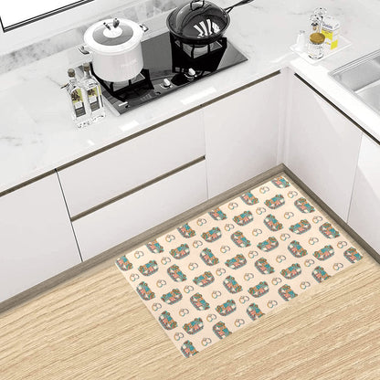Hippie Van Peace Print Design LKS303 Kitchen Mat