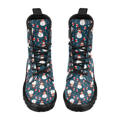 Snowman Print Design LKS301 Women's Boots
