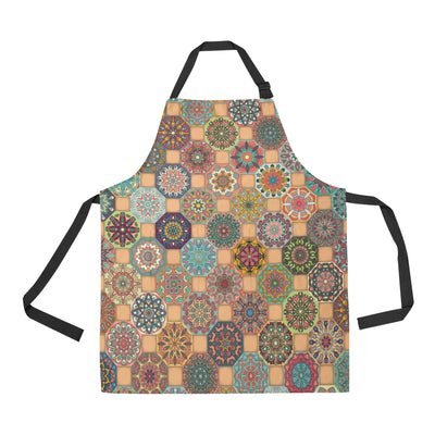 Boho Pattern Print Design 07 Apron with Pocket