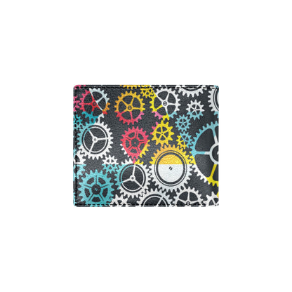 Mechanic Pattern Print Design 02 Men's ID Card Wallet
