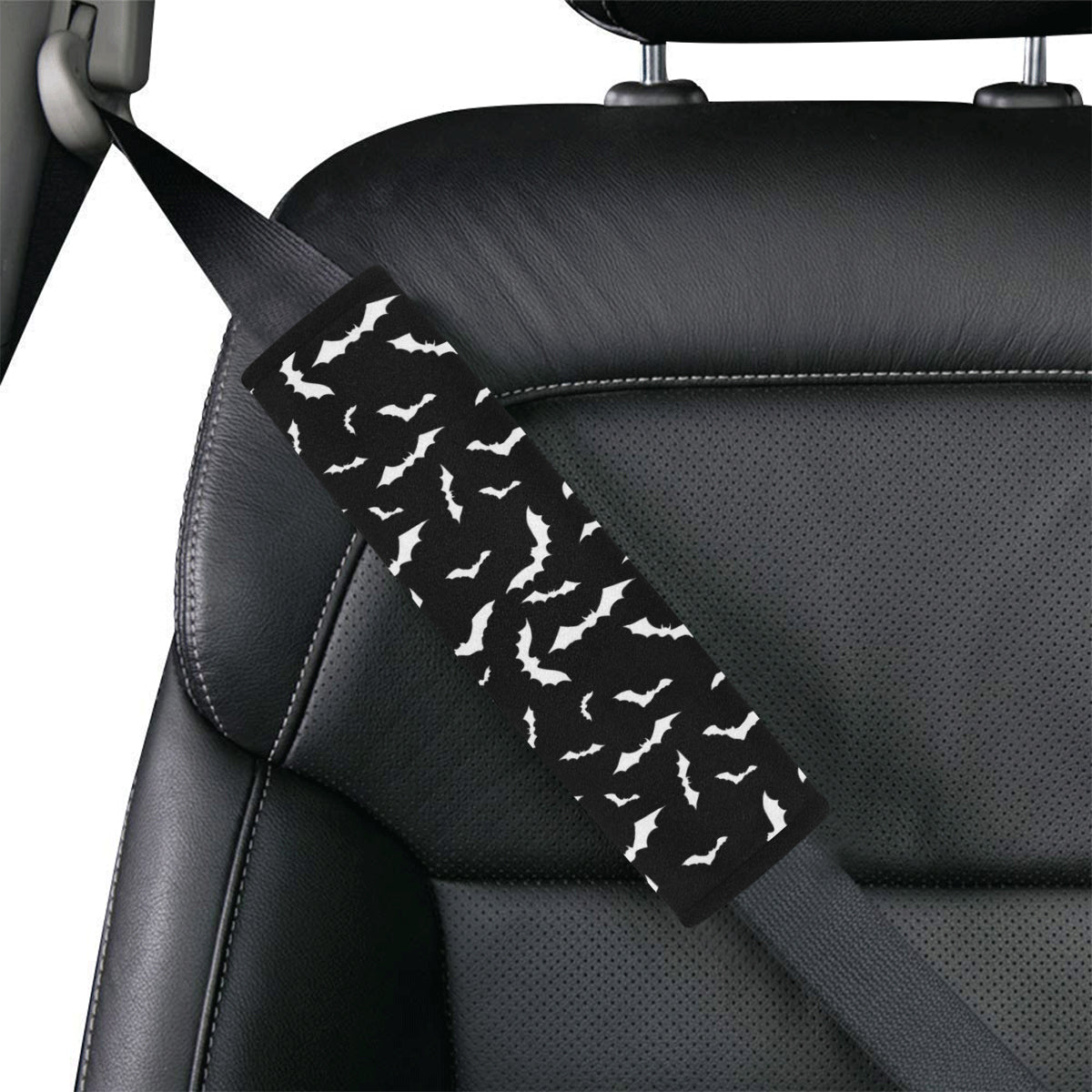 Bat Pattern Print Design 05 Car Seat Belt Cover