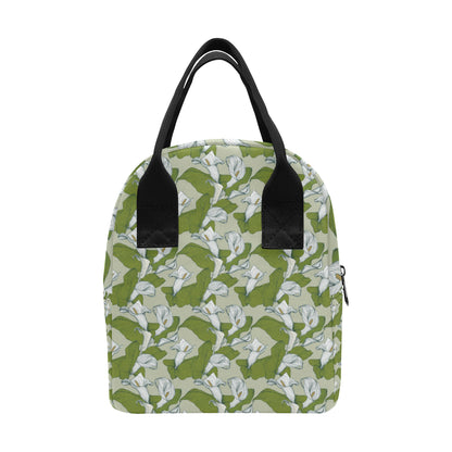 Lily Pattern Print Design LY08 Insulated Lunch Bag