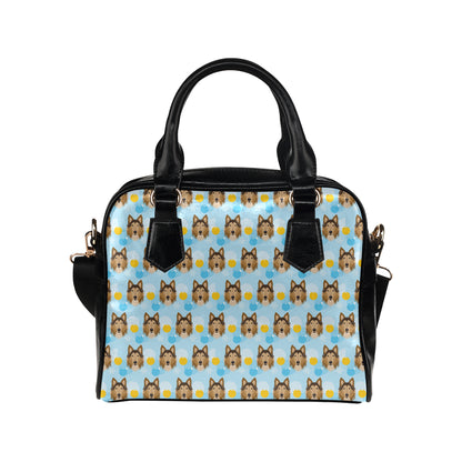 Collies Pattern Print Design 02 Shoulder Handbag