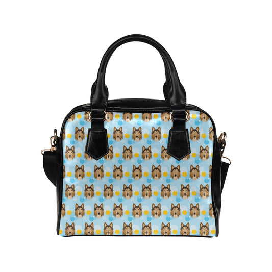 Collies Pattern Print Design 02 Shoulder Handbag