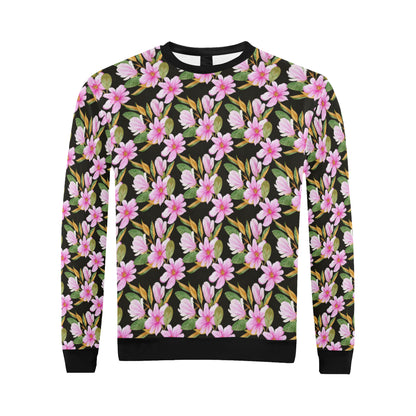 Magnolia Pattern Print Design MAG08 Men Long Sleeve Sweatshirt