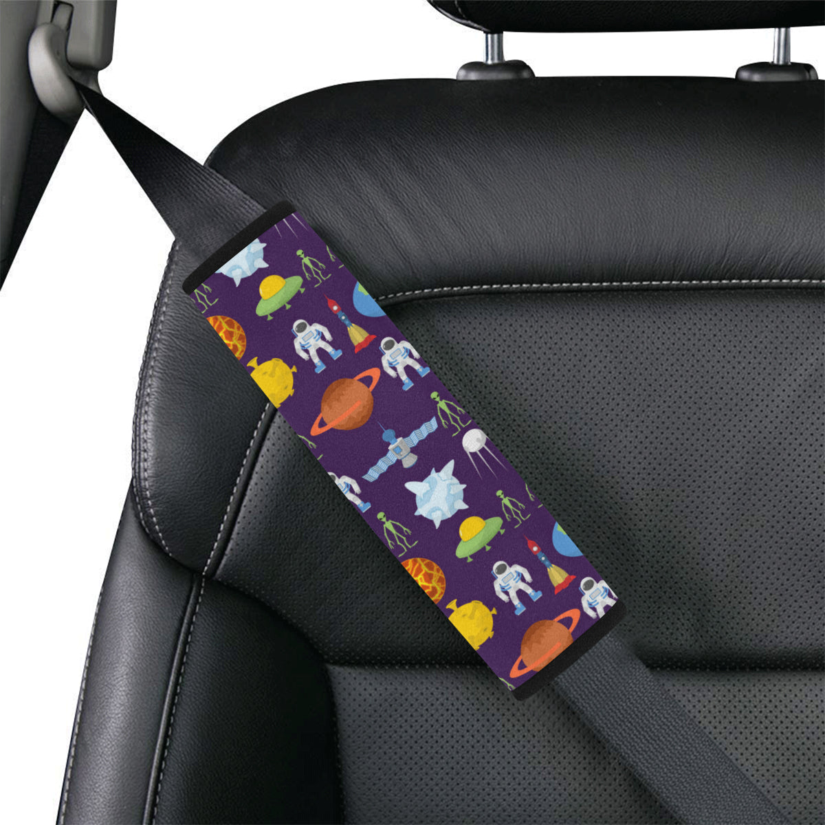 Alien Astronaut Planet Car Seat Belt Cover