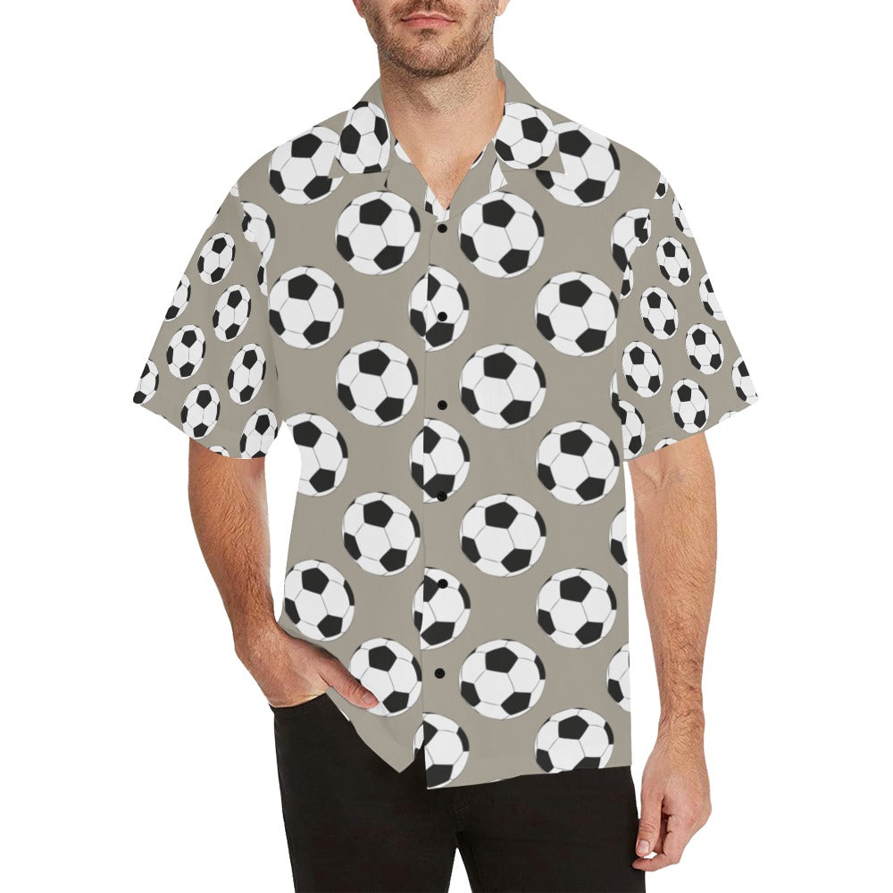 Soccer Ball Print Design LKS302 Men's Hawaiian Shirt
