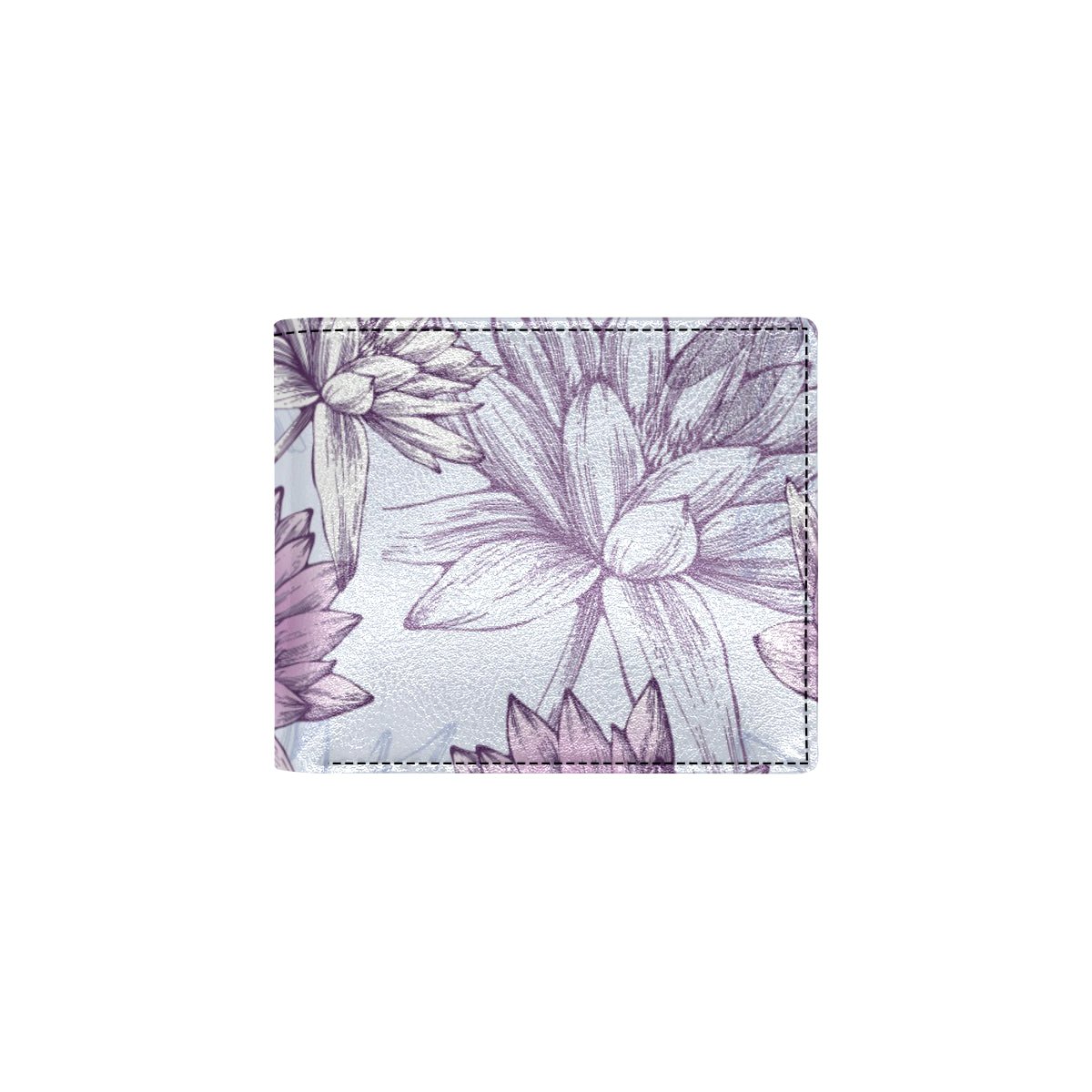 Water Lily Pattern Print Design WL01 Men's ID Card Wallet