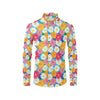 Daisy Pattern Print Design DS05 Men's Long Sleeve Shirt