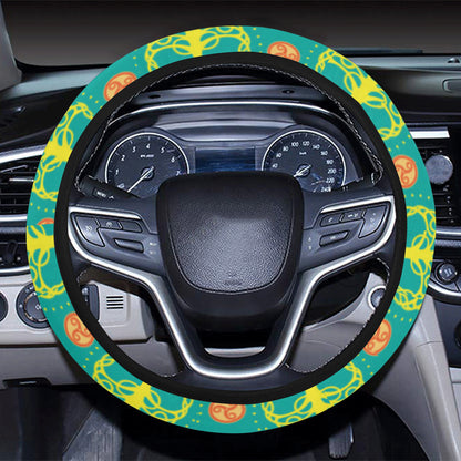 Celtic Tree of Life Print Pattern Steering Wheel Cover with Elastic Edge