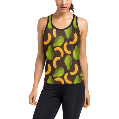 Papaya Pattern Print Design PP04 Women's Racerback Tank Top