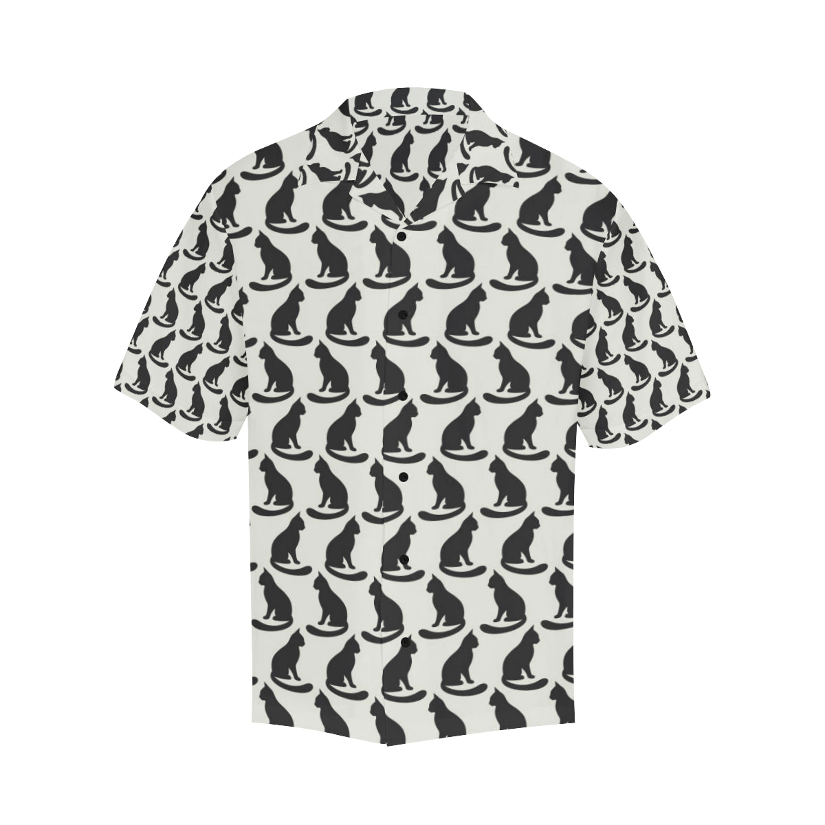 Black Cat Pattern Print Design 02 Men's Hawaiian Shirt