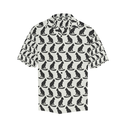 Black Cat Pattern Print Design 02 Men's Hawaiian Shirt