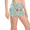 Tropical Flower Pattern Print Design TF05 Yoga Shorts