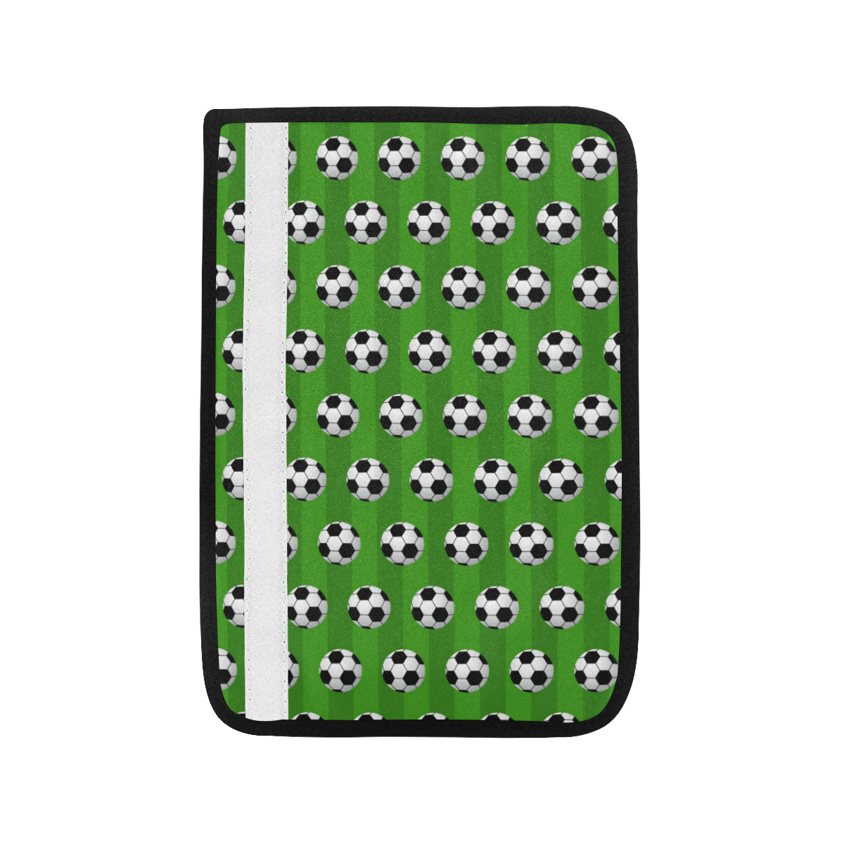 Soccer Ball Green Backgrpund Print Car Seat Belt Cover