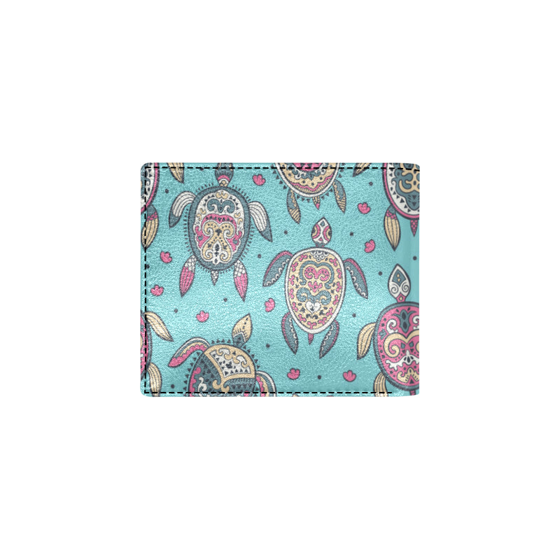 Sea Turtle Art Pattern Men's ID Card Wallet