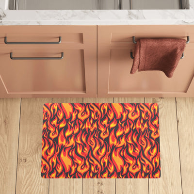 Flame Fire Print Pattern Kitchen Mat