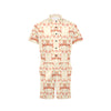 Flamingo Hibiscus Print Pattern Men's Romper