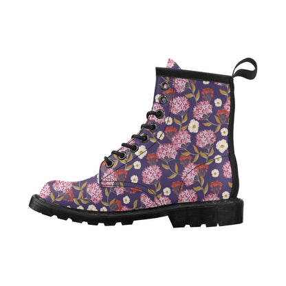 Hydrangea Pattern Print Design HD010 Women's Boots