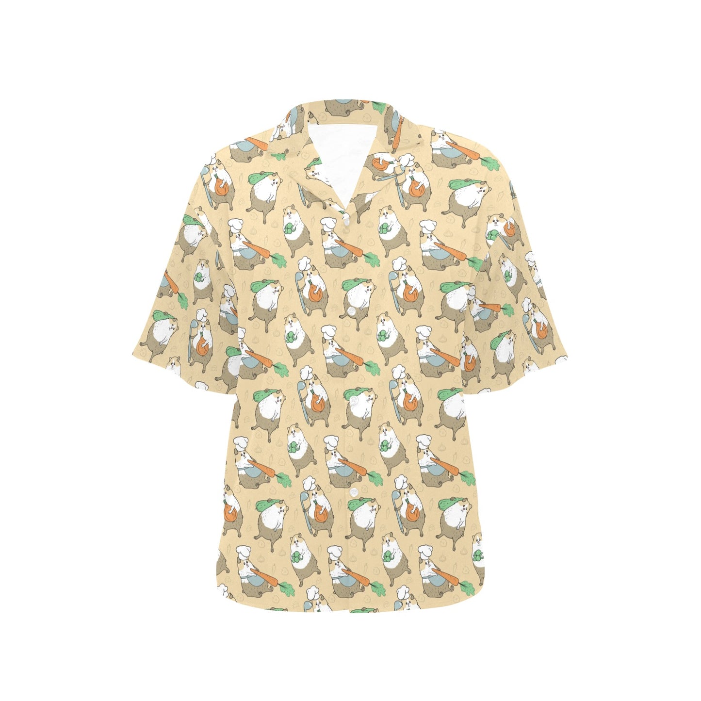 Guinea Pig Print Design LKS401 Women's Hawaiian Shirt