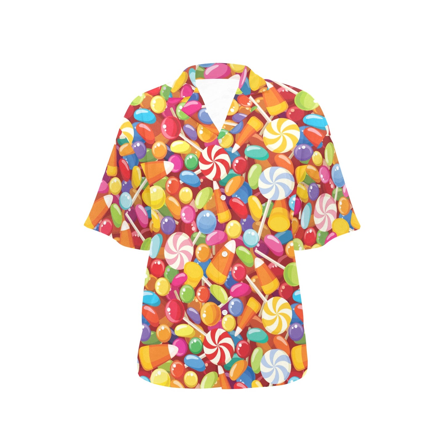 Candy Pattern Print Design 02 Women's Hawaiian Shirt