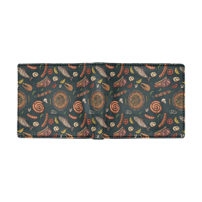 Barbecue Pattern Print Design 02 Men's ID Card Wallet