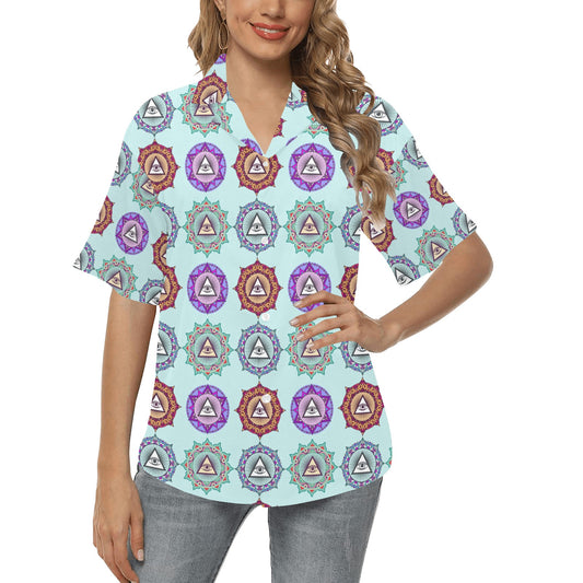 Third Eye Print Design LKS302 Women's Hawaiian Shirt