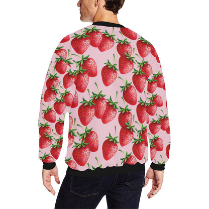 Strawberry Pattern Print Design SB03 Men Long Sleeve Sweatshirt