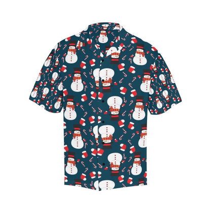 Snowman Print Design LKS301 Men's Hawaiian Shirt