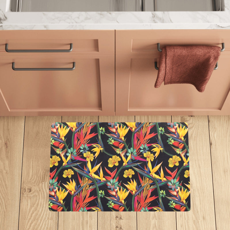 Bird Of Paradise Pattern Print Design BOP016 Kitchen Mat