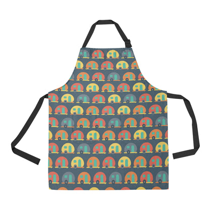 Camper Pattern Print Design 02 Apron with Pocket