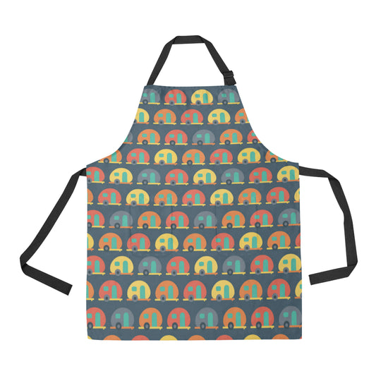 Camper Pattern Print Design 02 Apron with Pocket