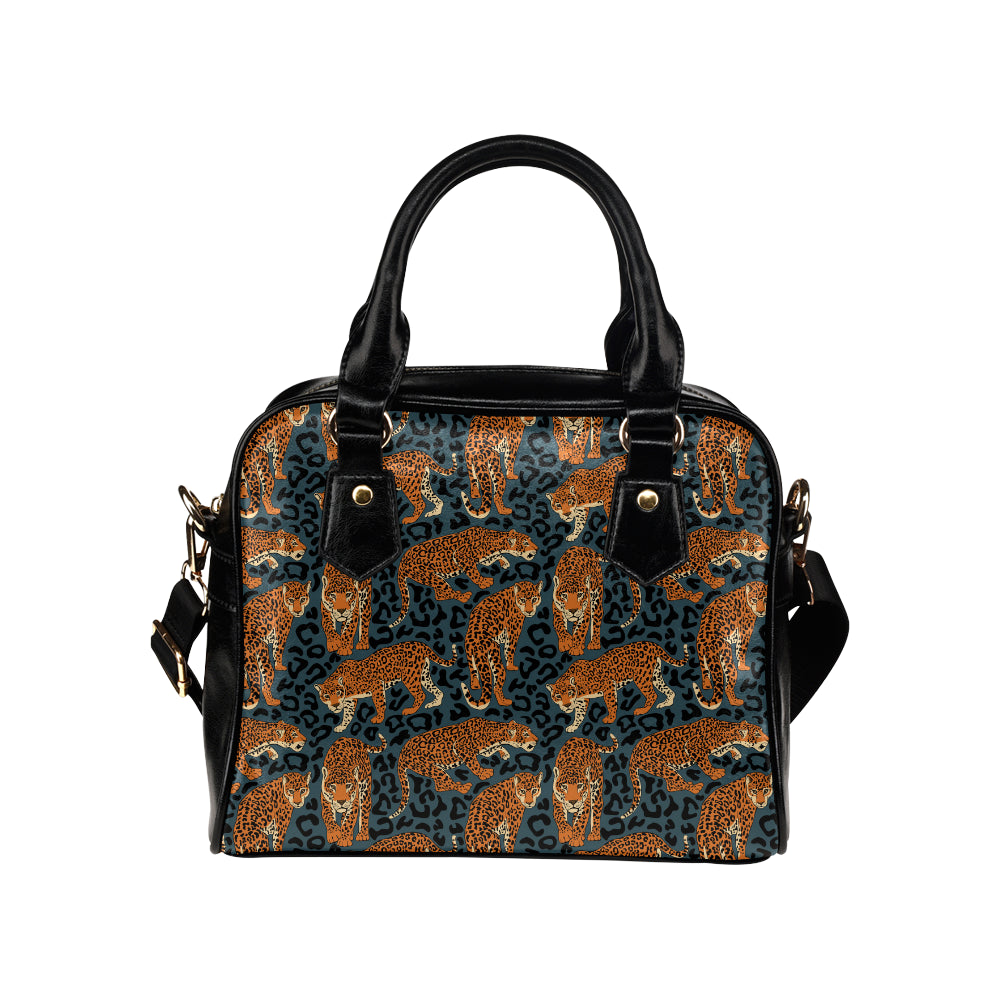 Jaguar Pattern Print Design 04 Shoulder Handbag