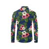 Hibiscus Pattern Print Design HB028 Men's Long Sleeve Shirt