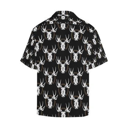 Moose Pattern Print Design 02 Men's Hawaiian Shirt