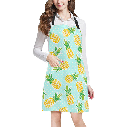 Pineapple Pattern Print Design PP01 Apron with Pocket