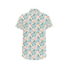 Bluebird Pattern Print Design 03 Men's Short Sleeve Button Up Shirt