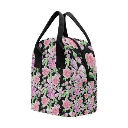 Peony Pattern Print Design PE08 Insulated Lunch Bag