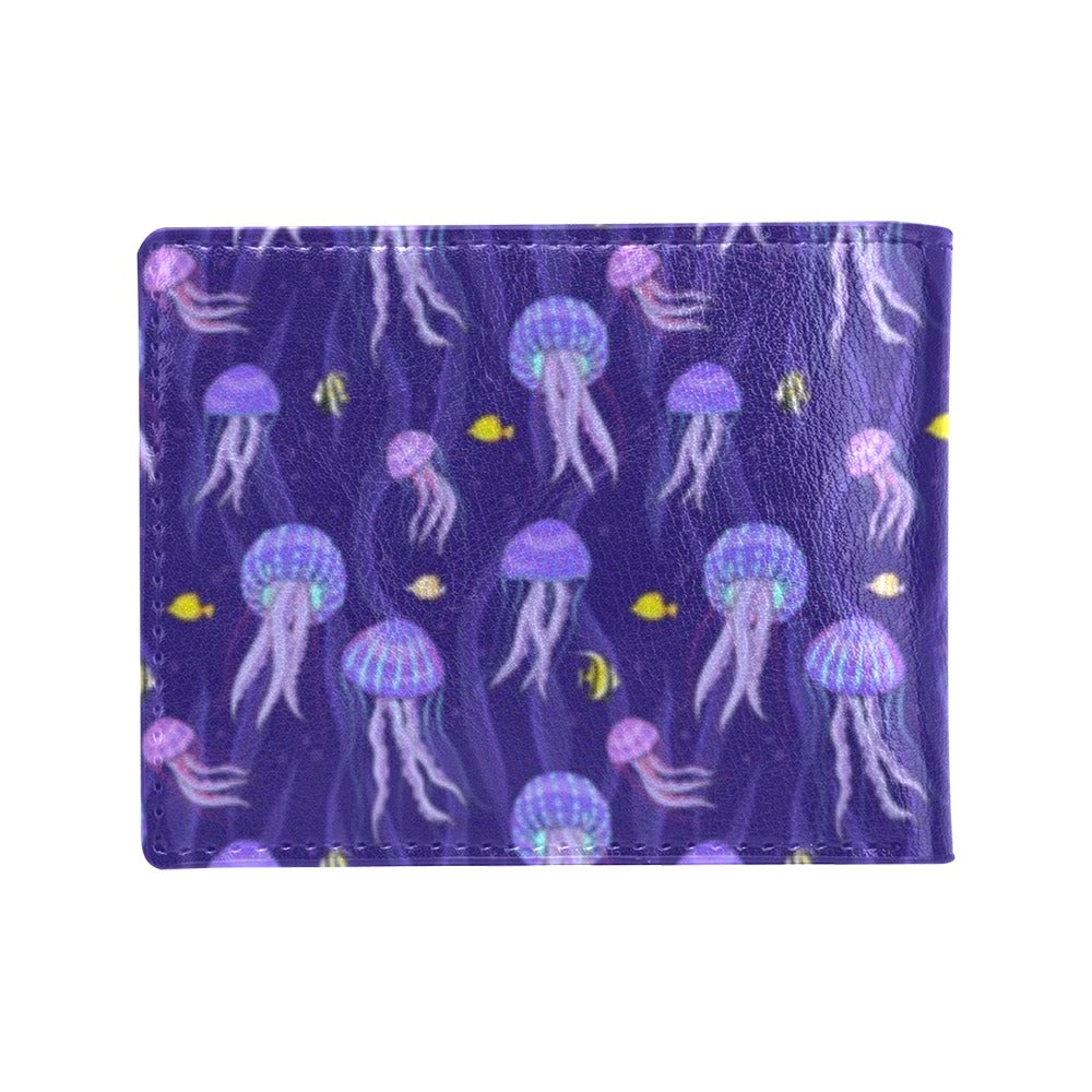 Jellyfish Style Print Men's ID Card Wallet